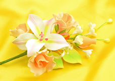 Zuckerbouquets als florale Tortendekoration