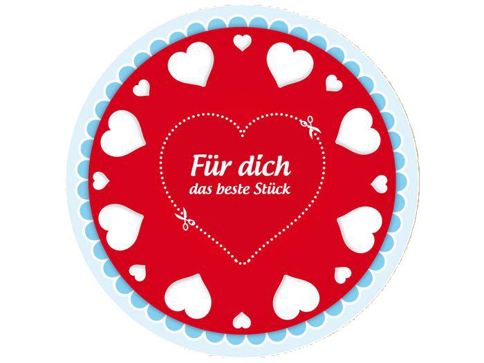 tortenaufleger herzstueck rund 20cm