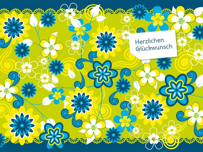 tortenaufleger blumen gruen 20x30cm