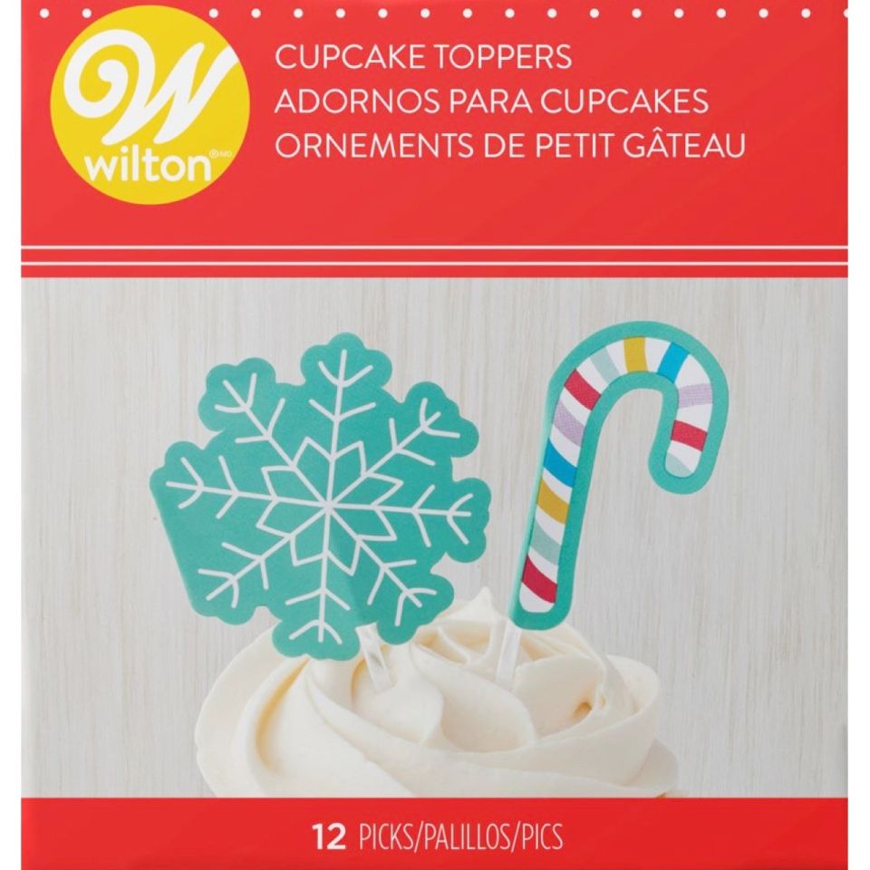 wilton cupcakes picker schneeflocke zuckerstange