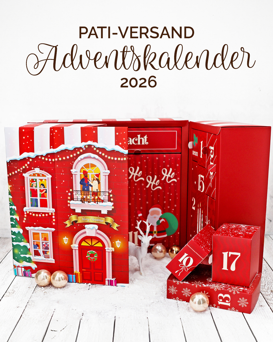 24 Türchen voller Backfreude! ✨🎄

Unser Pati-Adventskalender 2026 versüßt dir die Adventszeit – mit tollen Produkten, kreativen Backideen und kleinen Überraschungen hinter jedem Türchen. 🎁🍪

Und das Besondere: Die Inhalte wurden nicht willkürlich zusammengestellt! Die Produkte sind so ausgewählt, dass du damit passende Rezepte aus dem beiliegenden Rezeptheft nachbacken kannst. Mal steckt hinter einem Rezept ein Türchen, mal brauchst du zwei, drei oder sogar vier Türchen. 🧁📖

🎁 Jetzt vorbestellen und dir deinen Adventskalender sichern!
Die Auslieferung erfolgt im Oktober – so bist du pünktlich zum 1. Dezember bereit. ❤️

#pativersand #adventskalender #patiadventskalender #weihnachten #backen #backliebe #backideen #backzubehör #weihnachtsbäckerei #backenmachtglücklich #geschenkidee #adventszeit