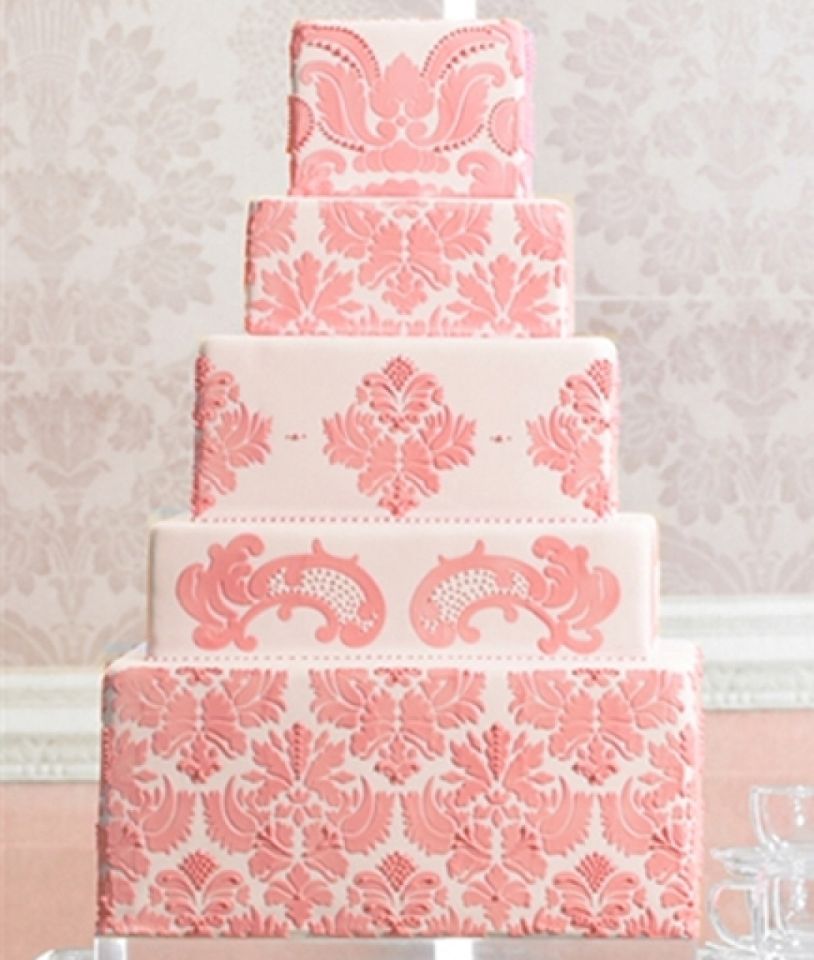 schablone martha stewart damask cake 5 etagen set