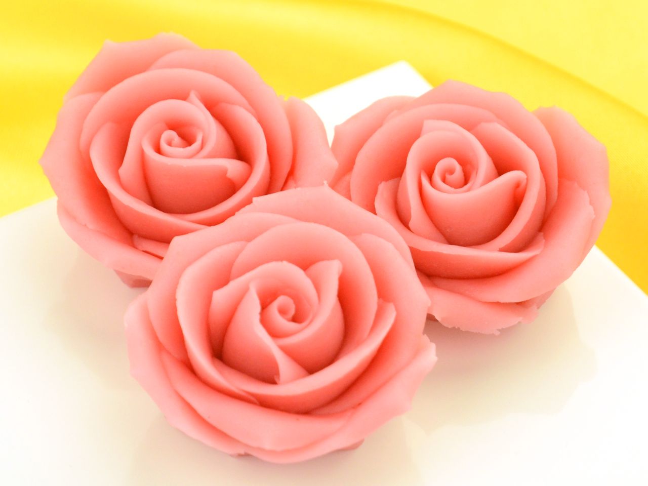 marzipan rosen gross rosa 2 stueck