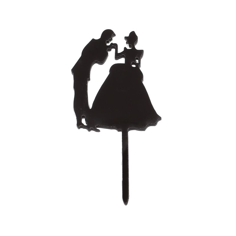 cupcake topper silhouette handkuss schwarz acryl 8 stueck