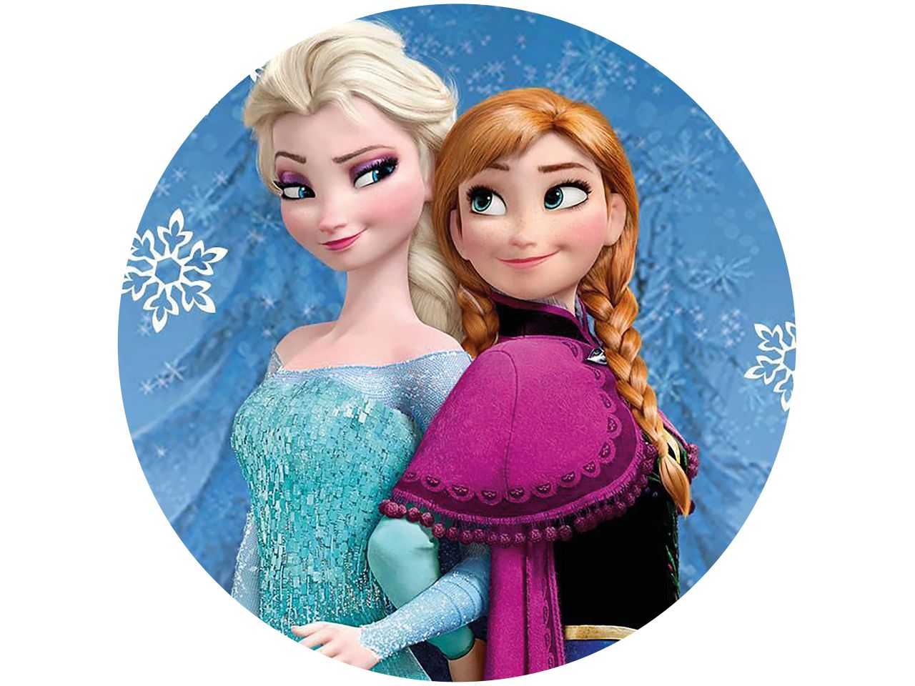 tortenaufleger frozen anna und elsa rund 20cm