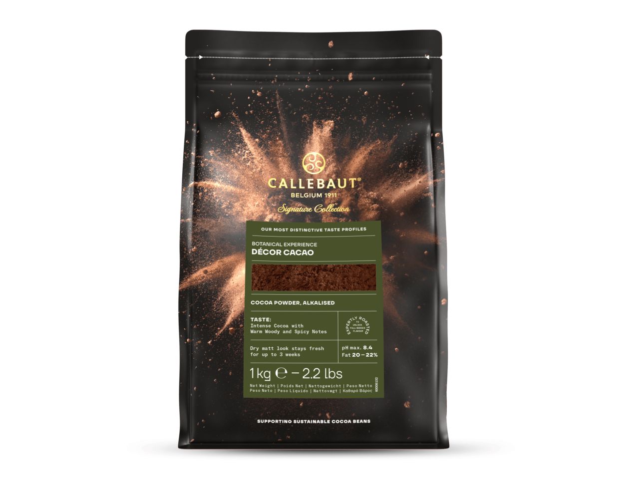 callebaut kakaopulver botanical decor cacao 1kg