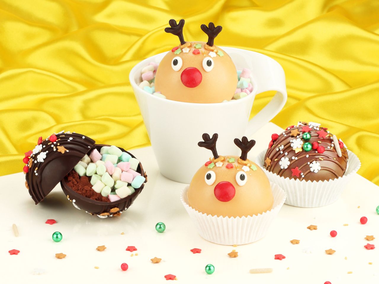 hot chocolate bombs set christmas edition