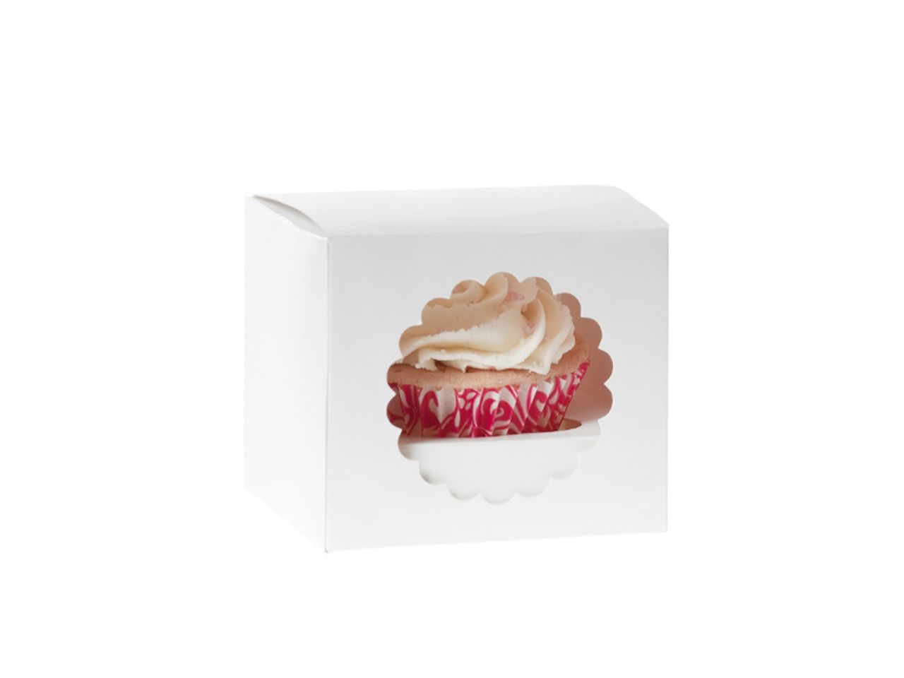 cupcake box fuer 1 cupcake weiss 3 stueck