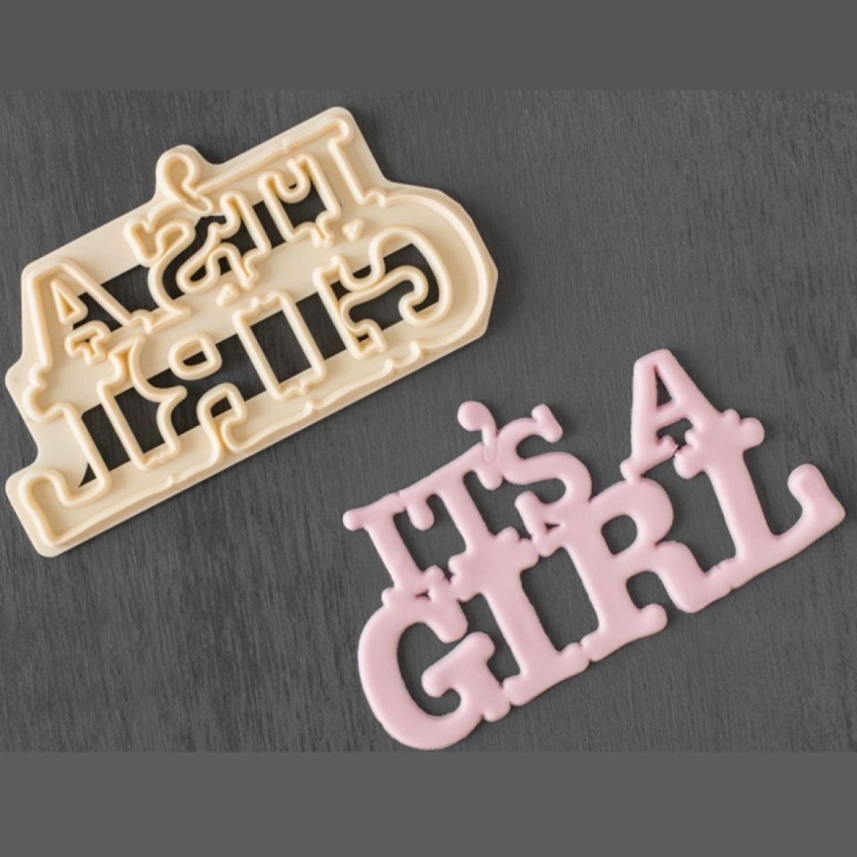 fmm fondant ausstecher its a girl