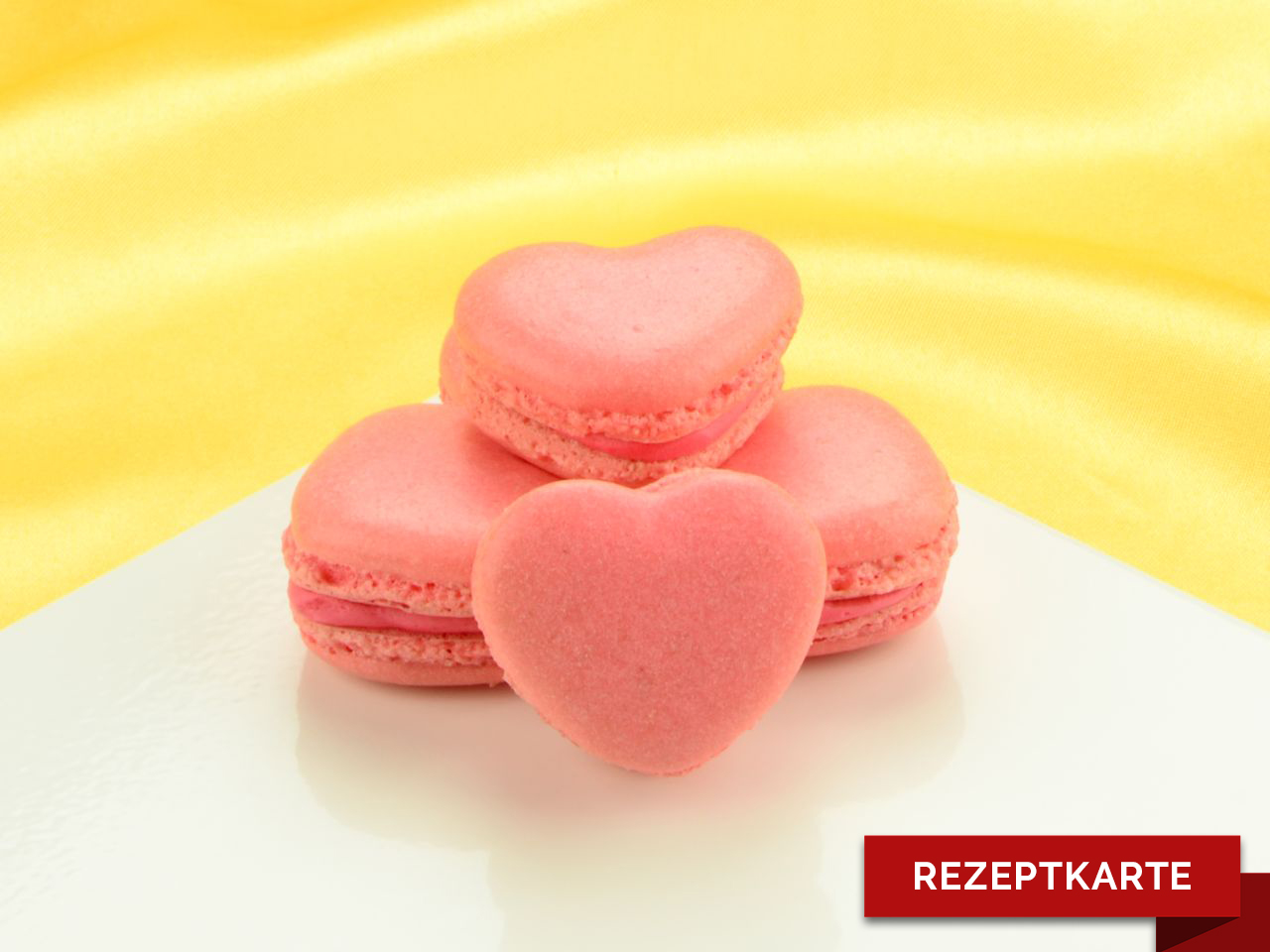 macaron himbeerherzen rezeptkarte