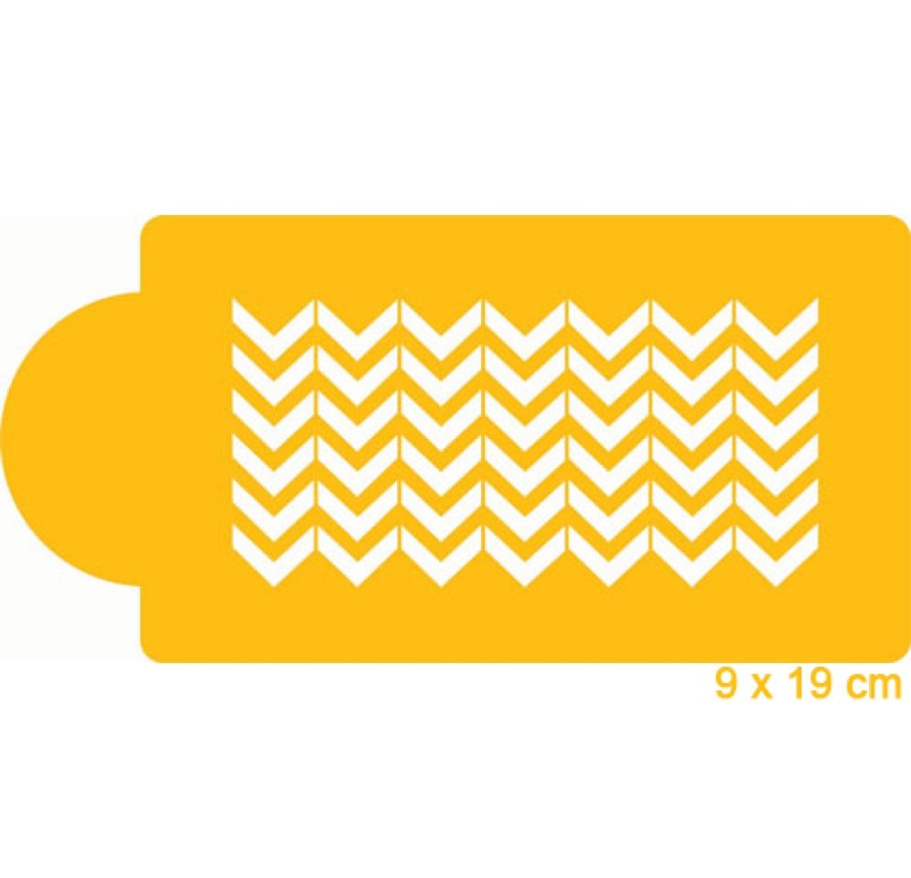 schablone fuer verzierung an tortenseiten chevron 19 cm