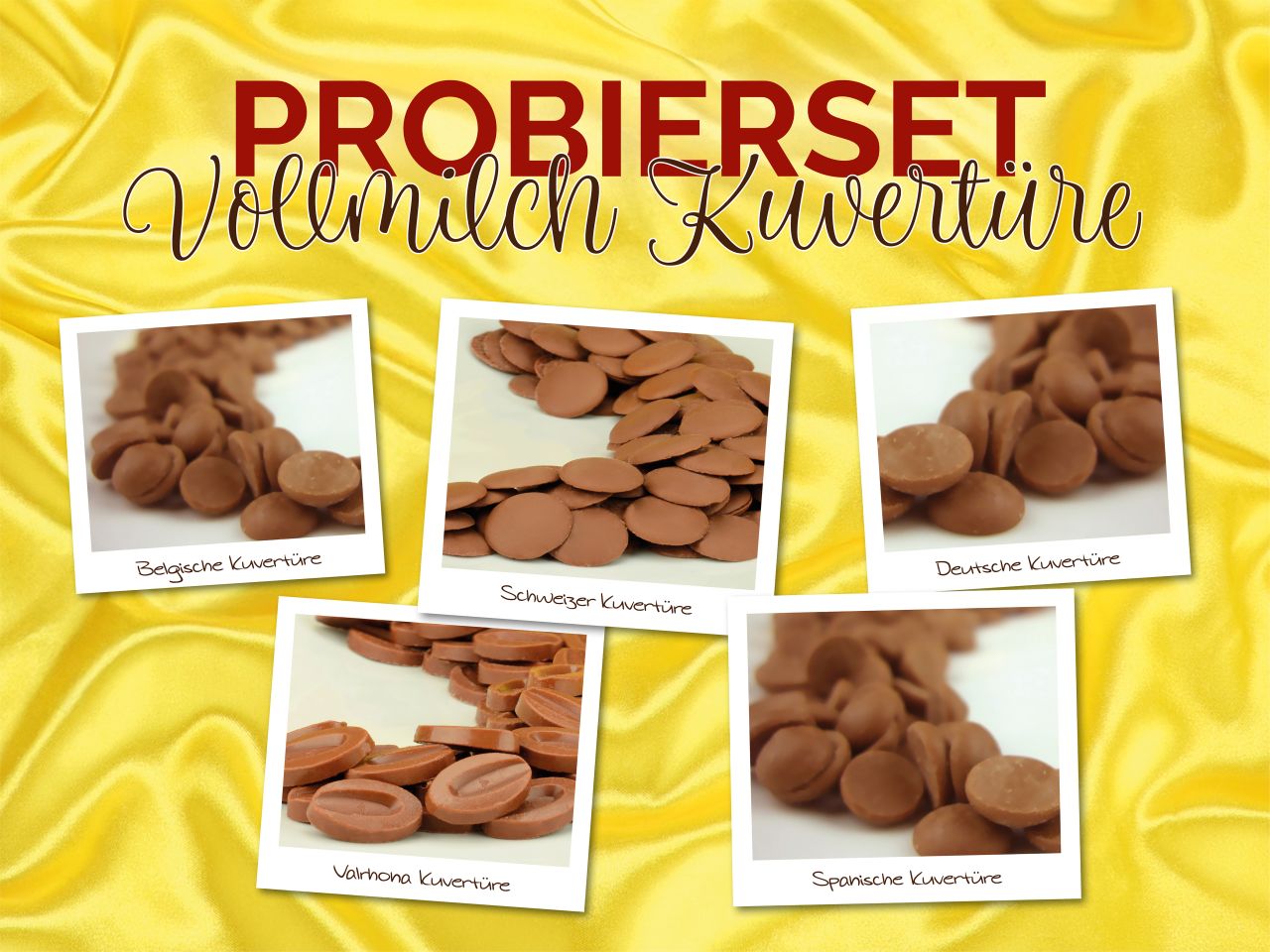 probierset vollmilch kuvertuere 6x20g 120g
