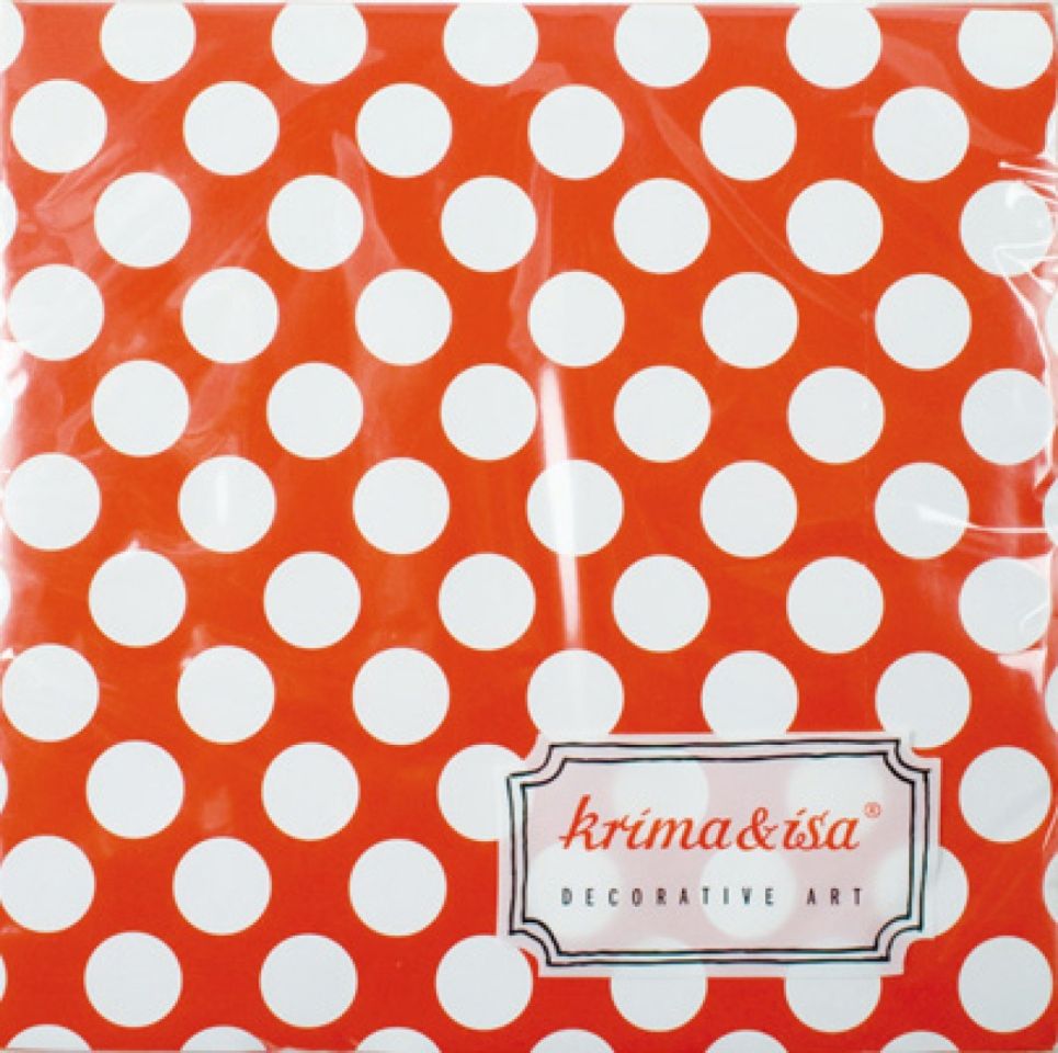 krima isa servietten rot weisse punkte 33x33 cm