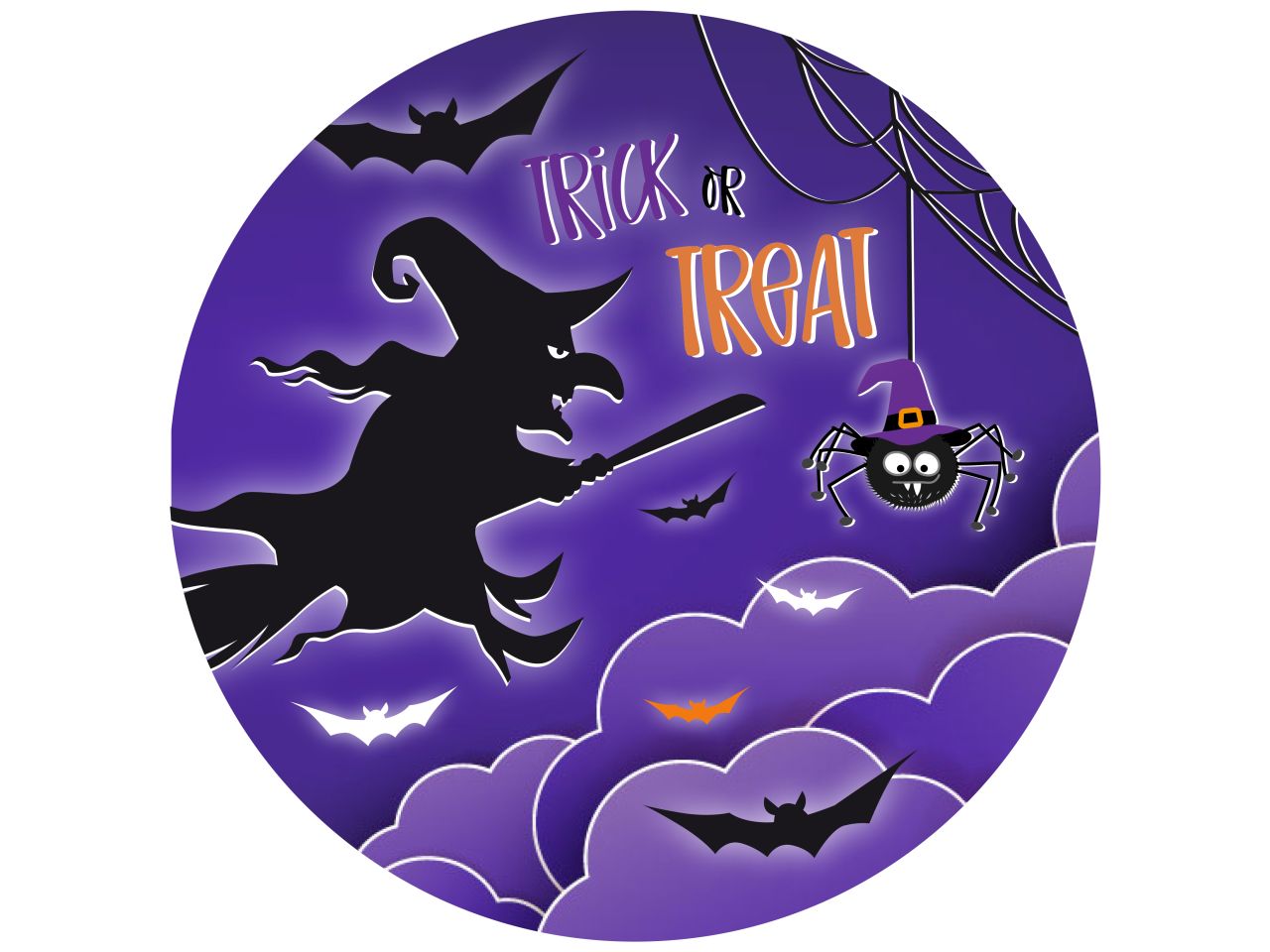 tortenaufleger halloween hexe rund 20cm