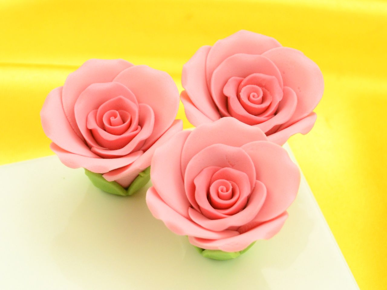 rosen 35mm rosa zucker 3 stueck