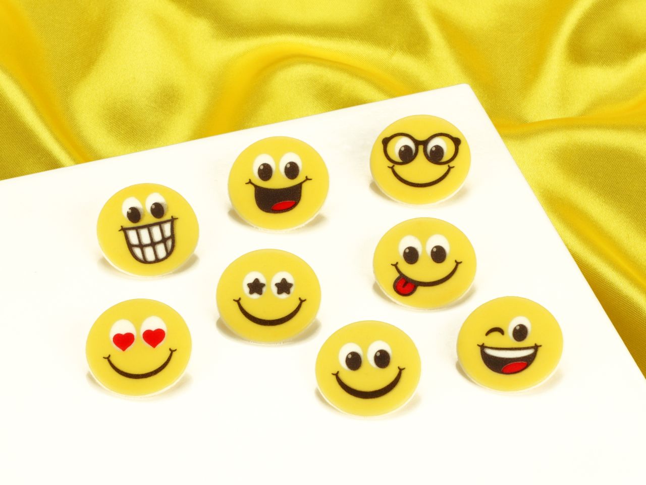 dekoraufleger happy faces 10 stueck