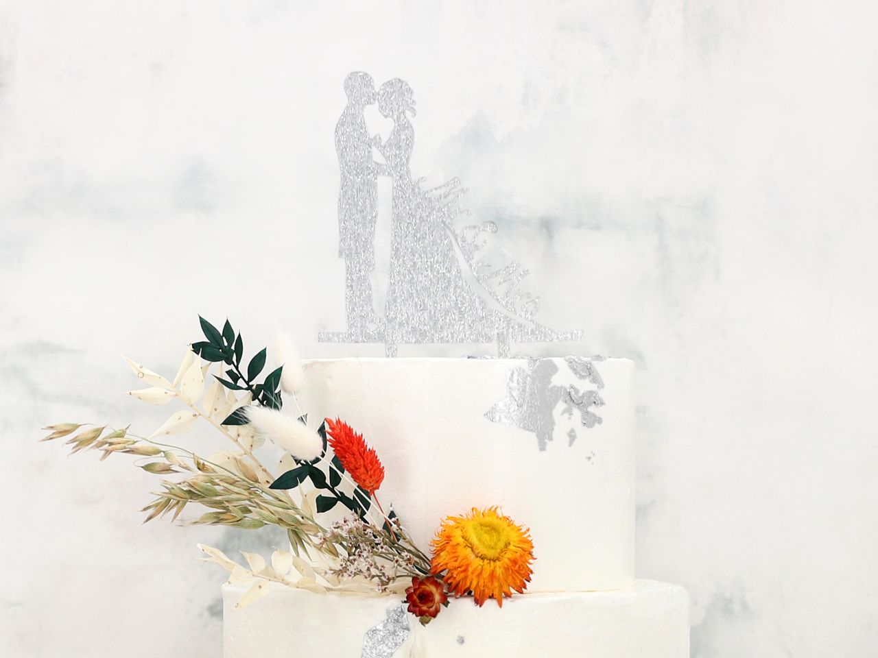 cake topper mr mrs silber