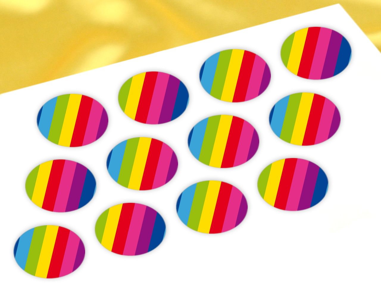 cupcake buttons regenbogen 12 stueck