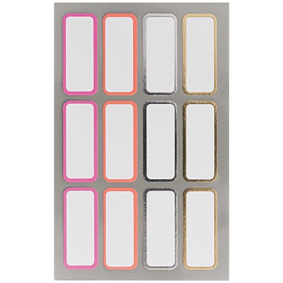 etiketten gold silber neon