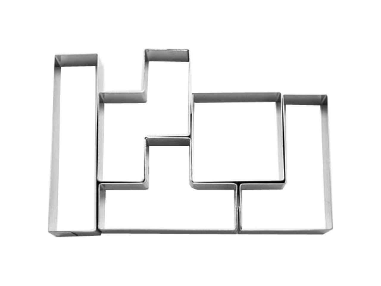 keksausstechformen tetris 5 teilig