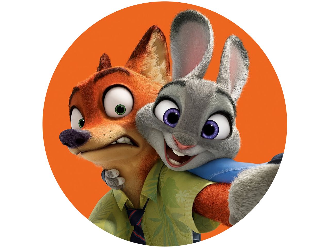 tortenaufleger zootopia nick und judy 2 rund 20cm