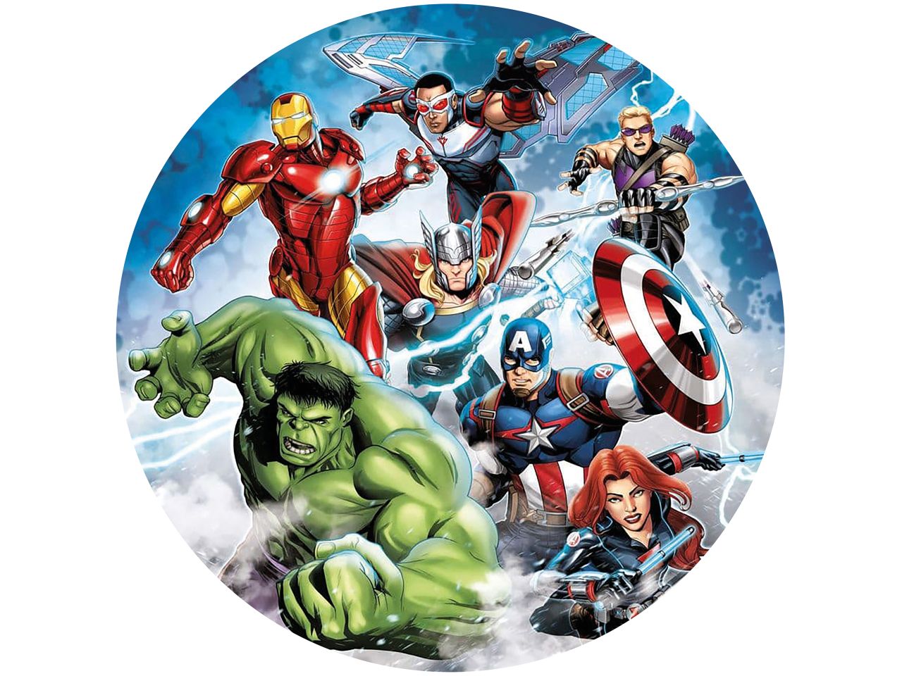 tortenaufleger avengers comic rund 20cm