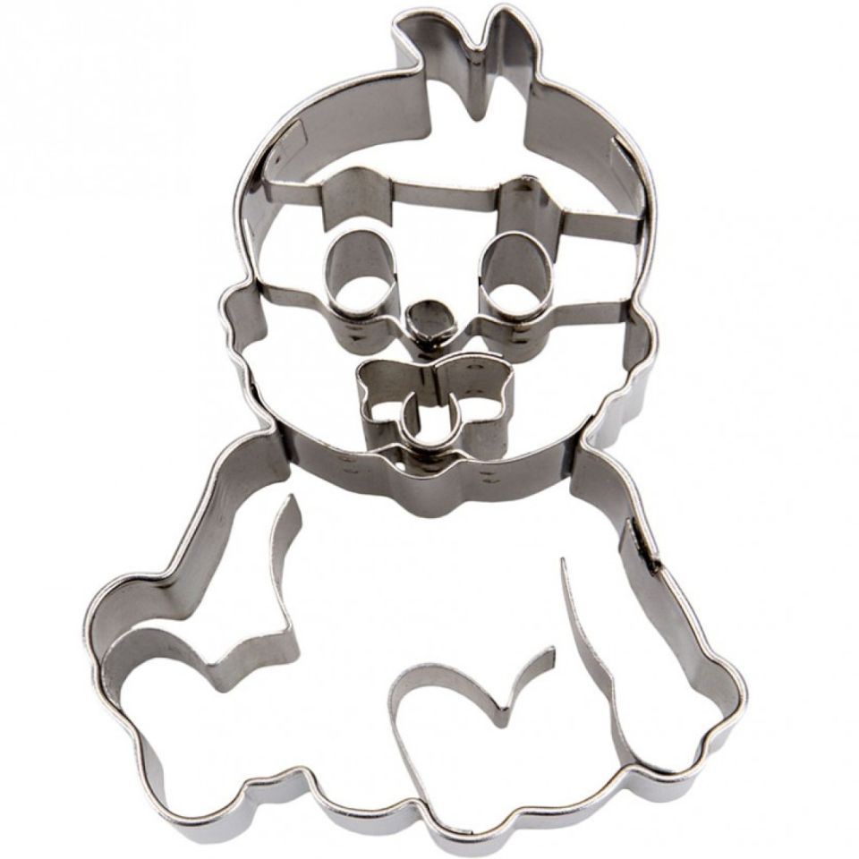 plaetzchen ausstecher baby 6 5cm aus edelstahl