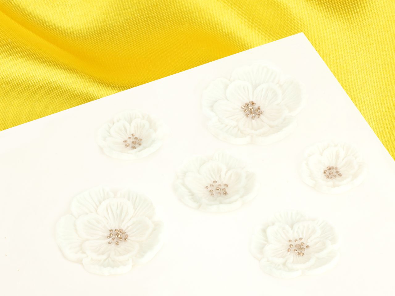 fondant blumen weiss 6 stueck