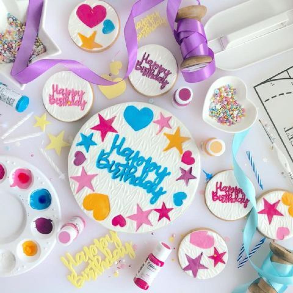 sweet stamp happy birthday stempel set
