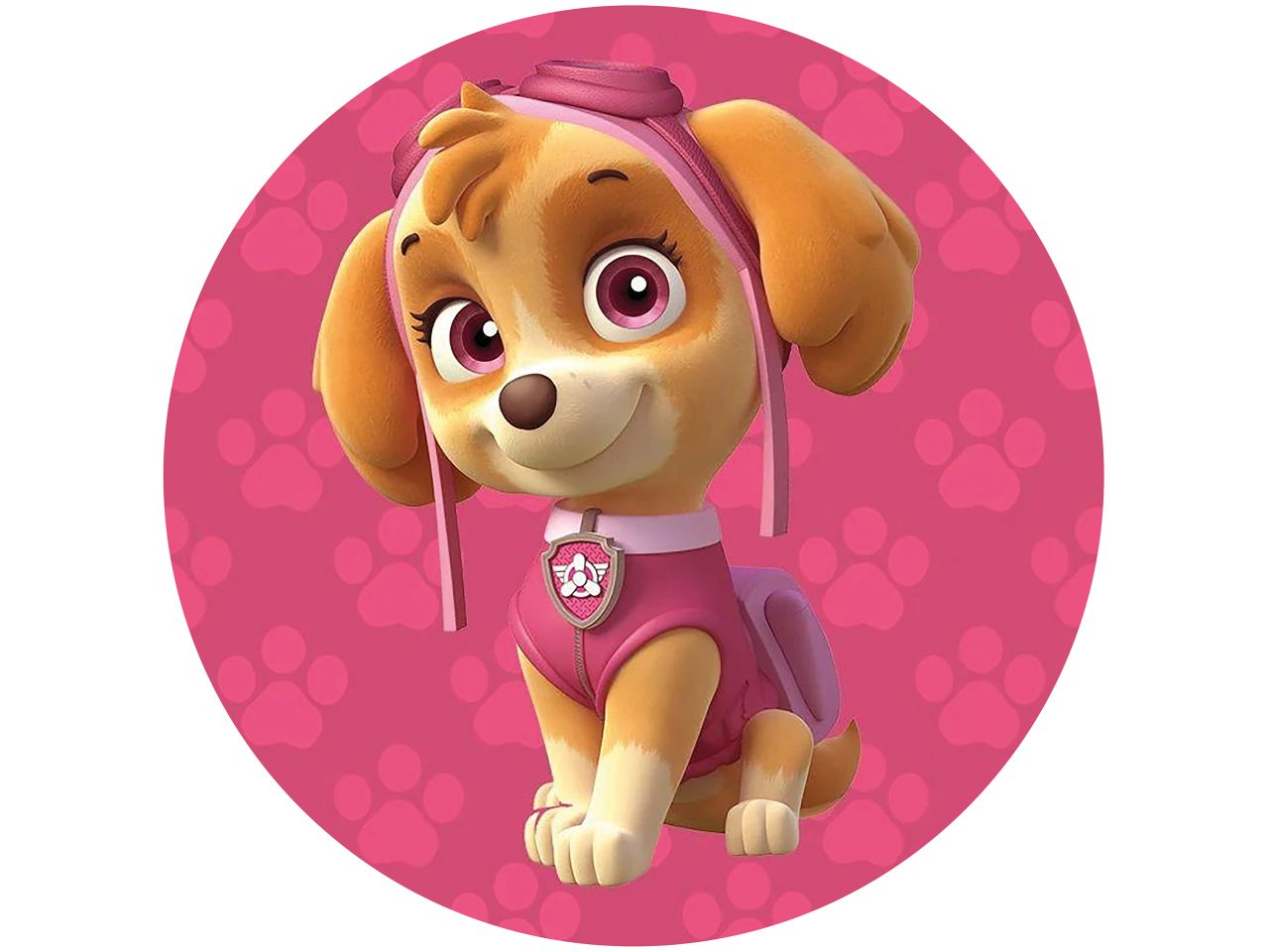 tortenaufleger paw patrol skye pink rund 20cm