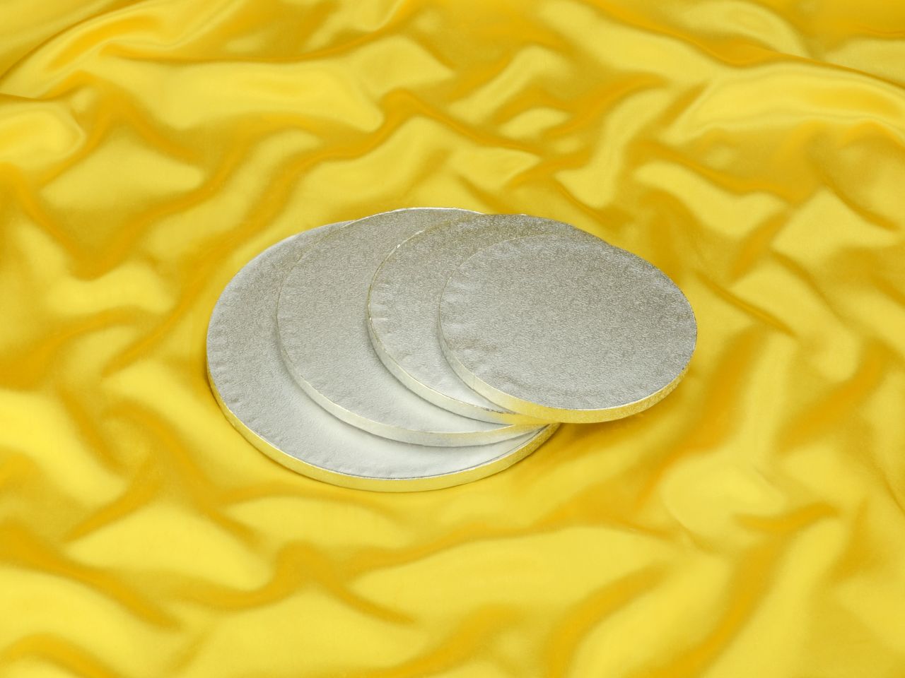 cakeboard rund 15cm silber