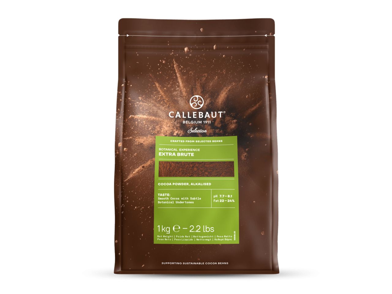 callebaut kakaopulver botanical extra brute 1kg