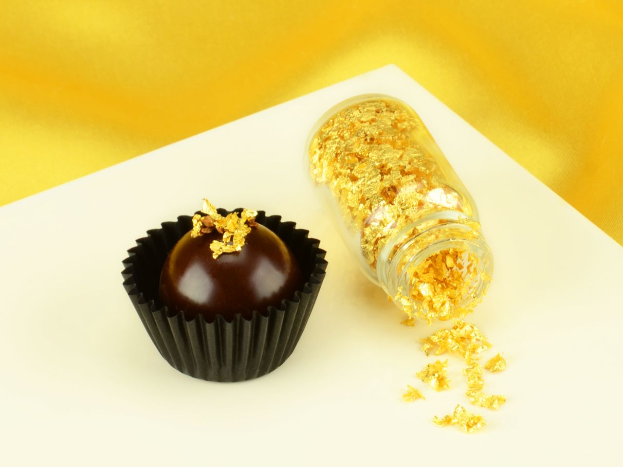 mini flaeschchen gold flocken ca 0 10g