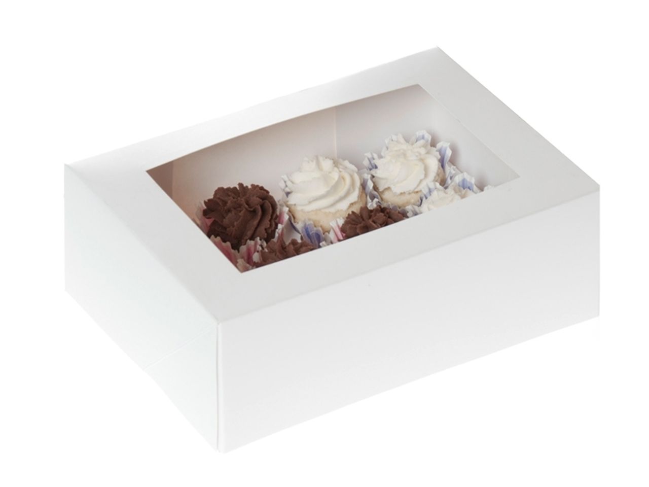 cupcake box fuer 12 mini cupcakes weiss 2 stueck