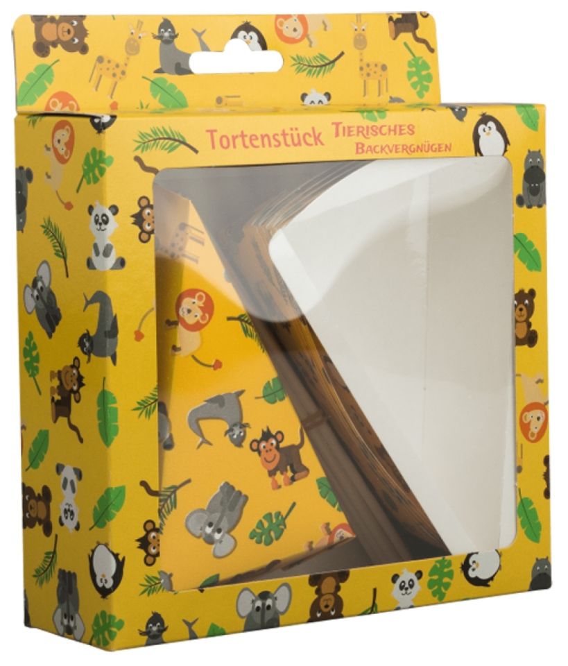papier backformen zoo tiere tortenstueck