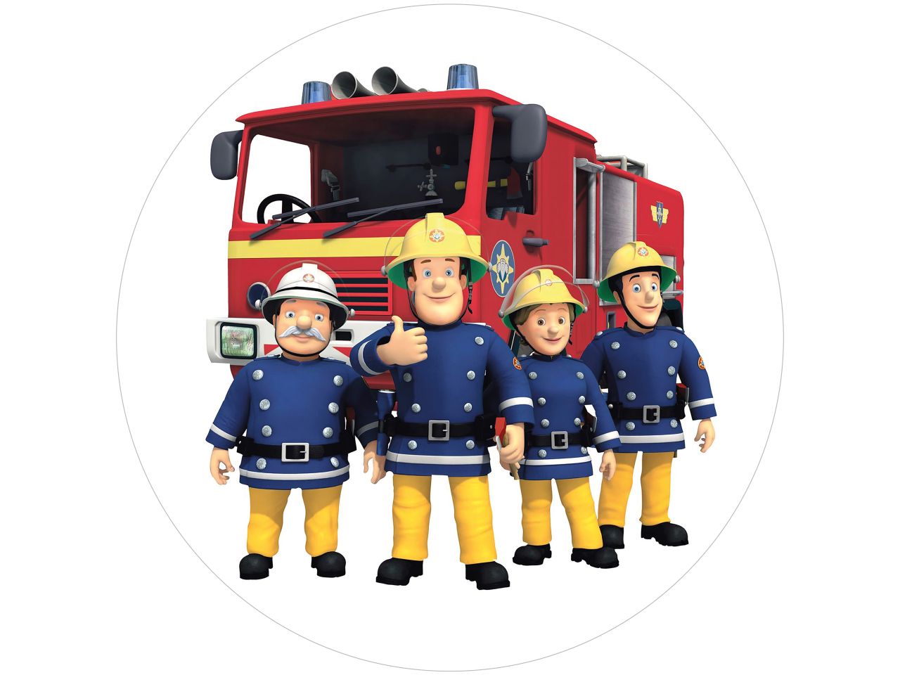 tortenaufleger feuerwehrmann sam 3 rund 20cm