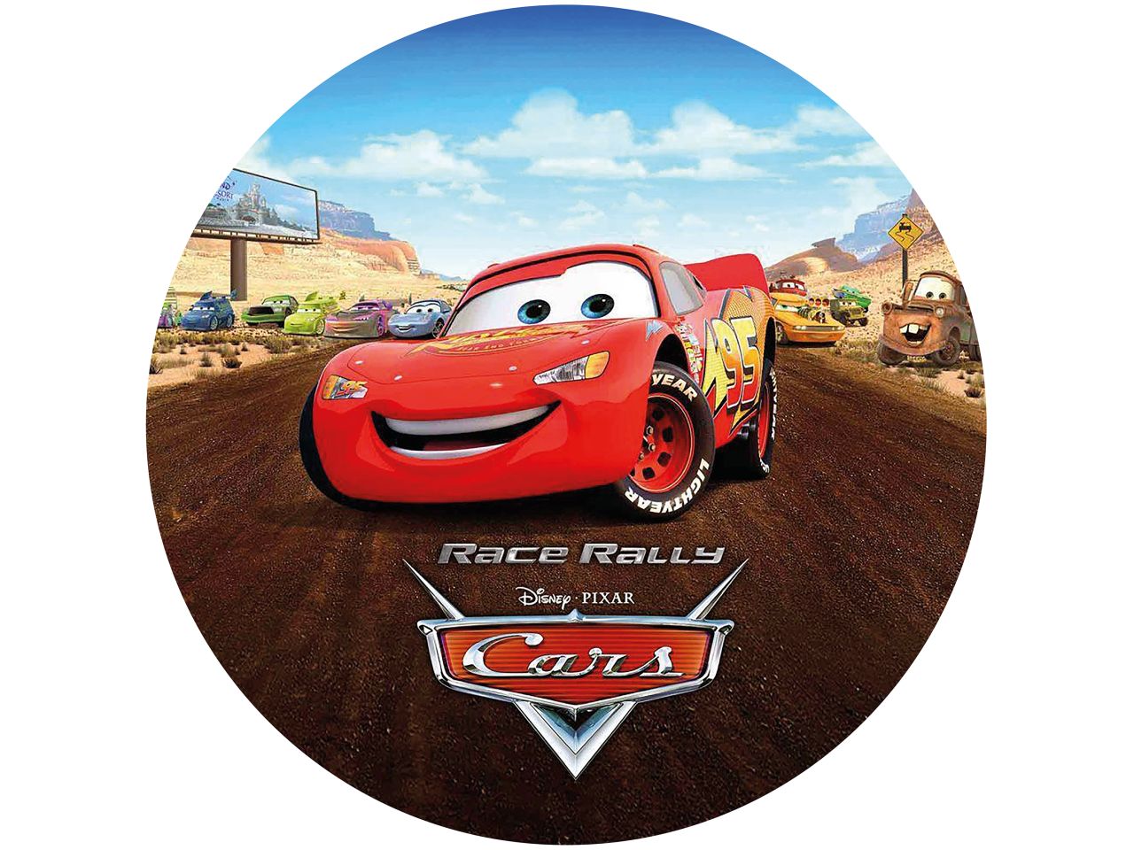 tortenaufleger cars rund 20cm