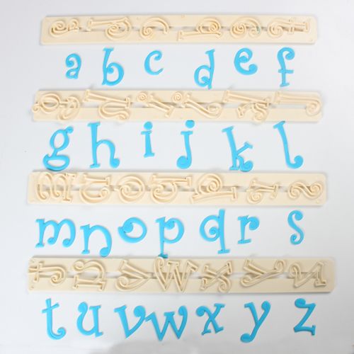 fmm ausstecher funky lower case alphabet cutter set