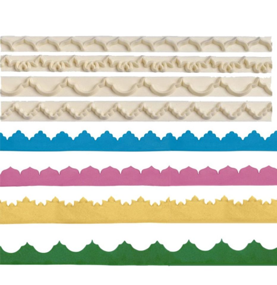 fmm ausstecher fuer fondant bluetenpaste nr 1 dekorrand set 4er