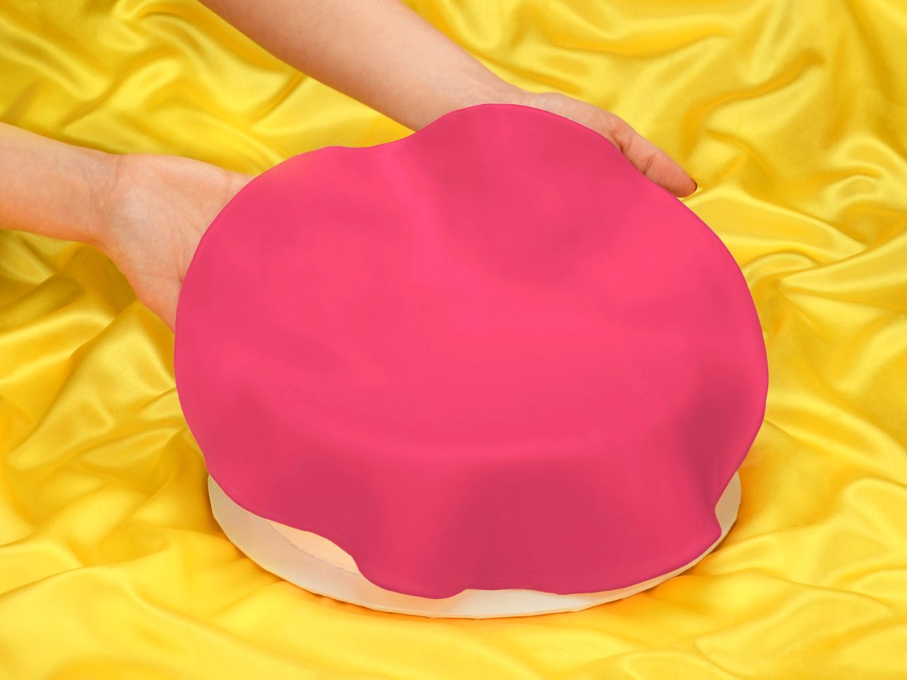 ausgerollte rollfondant decke pink durchmesser 36cm 430g