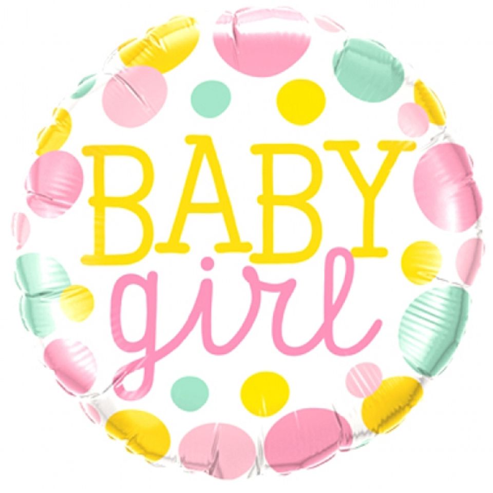 folienballon baby girl 45 cm