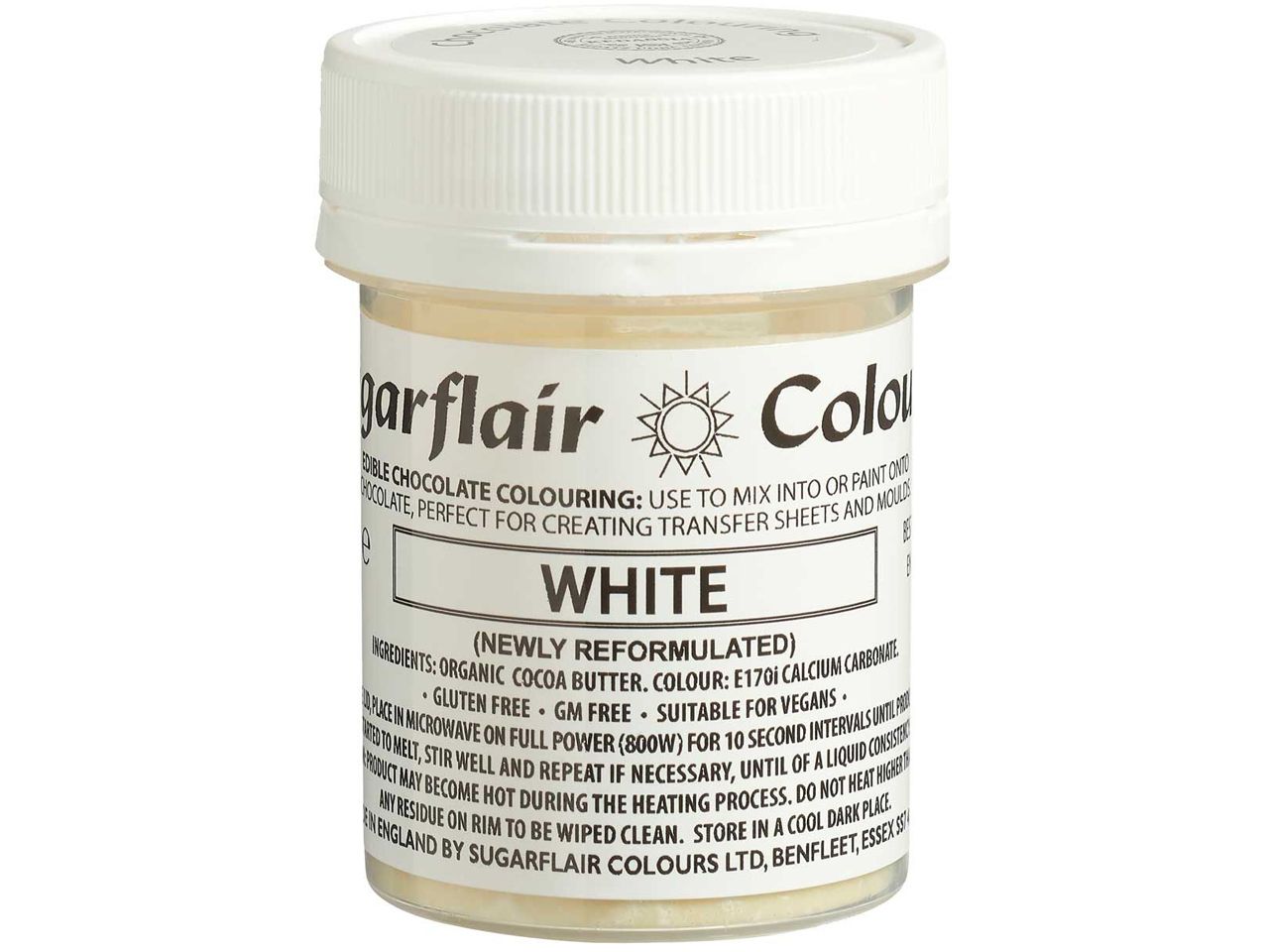 sugarflair schokoladenfarbe weiss 35g