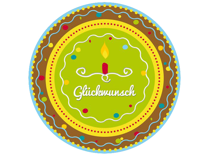 tortenaufleger gruen glueckwunsch rund 20cm