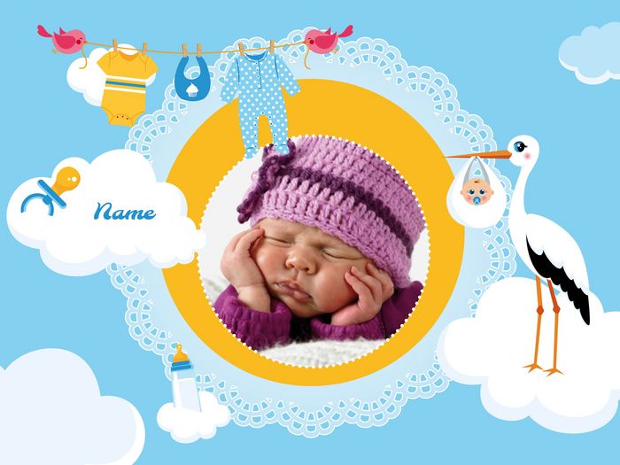 tortenaufleger baby junge 20x30cm