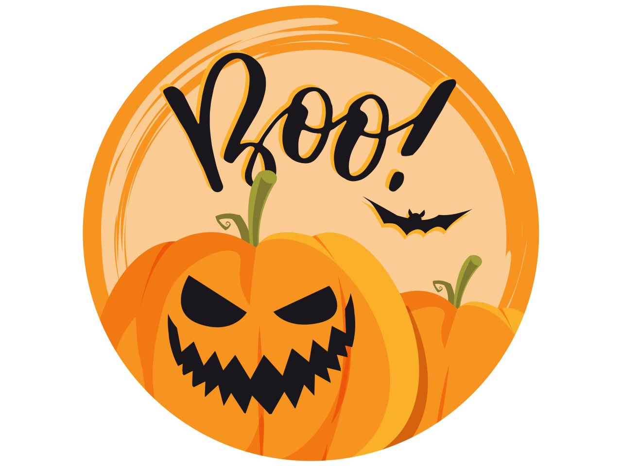 tortenaufleger halloween kuerbis rund 20cm