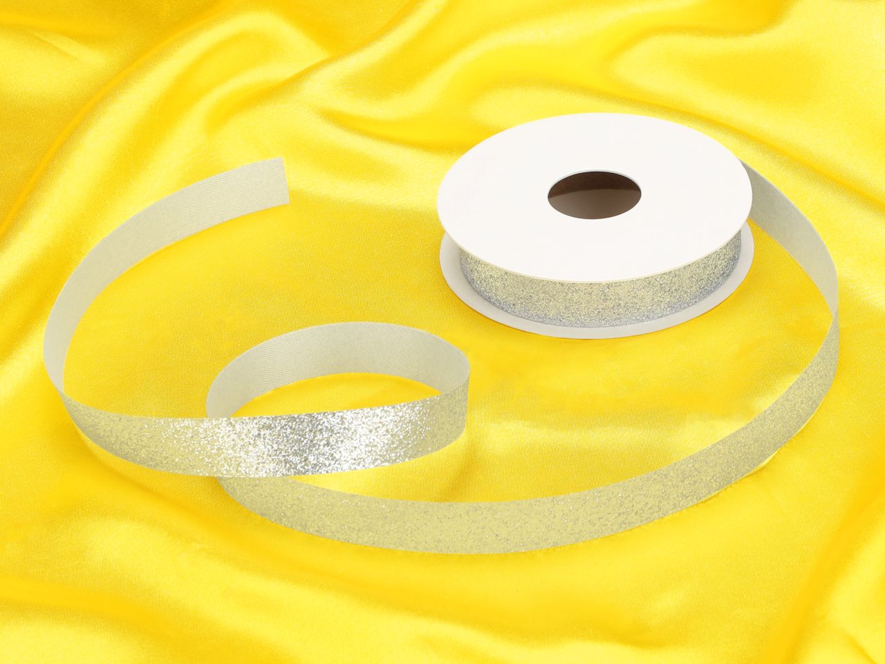 geschenkband silber glitzer 15mm 5 meter
