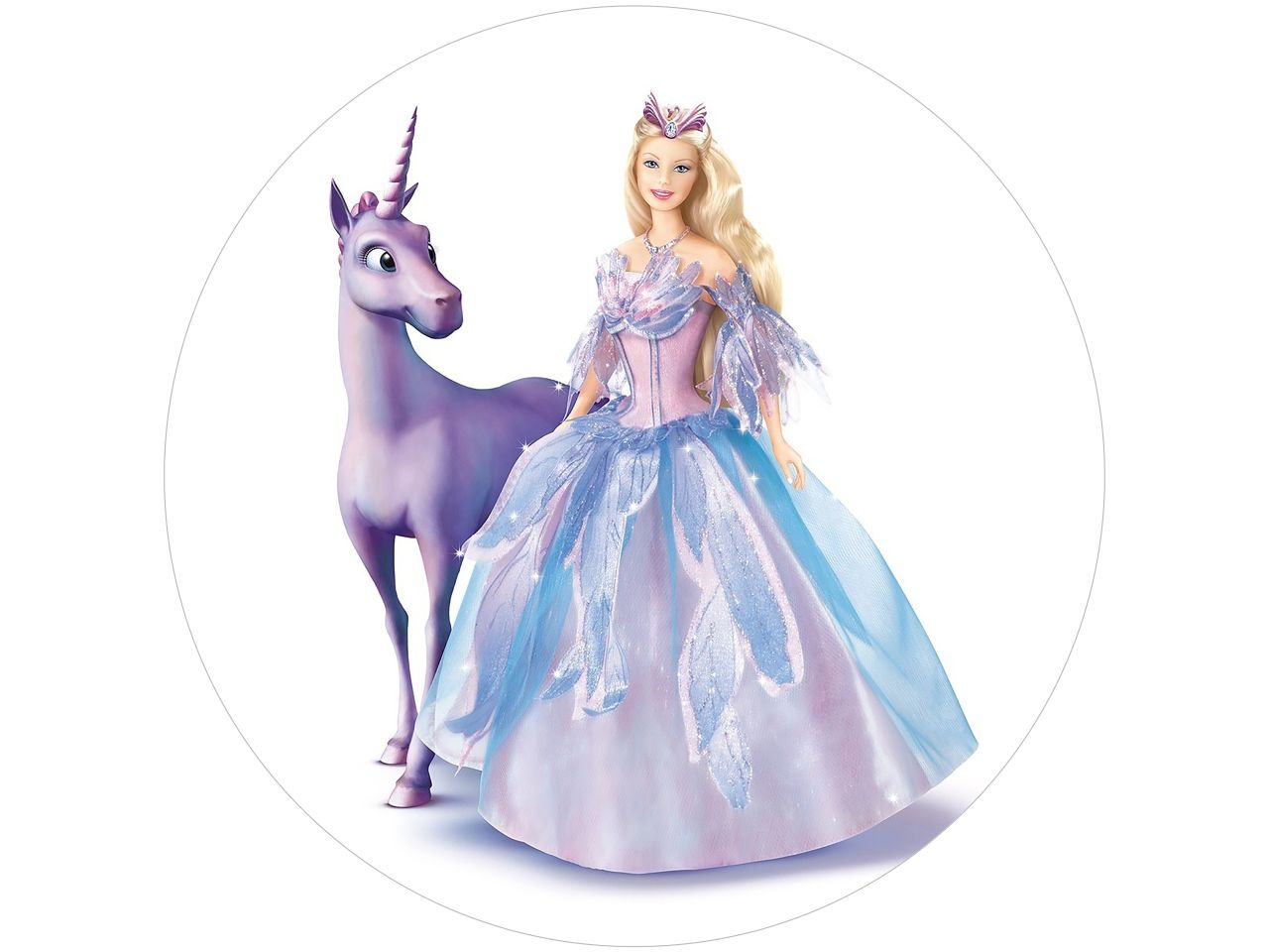 tortenaufleger barbie schwanensee rund 20cm