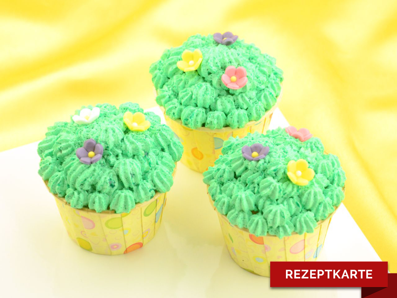 cupcakes fruehlingswiese rezeptkarte