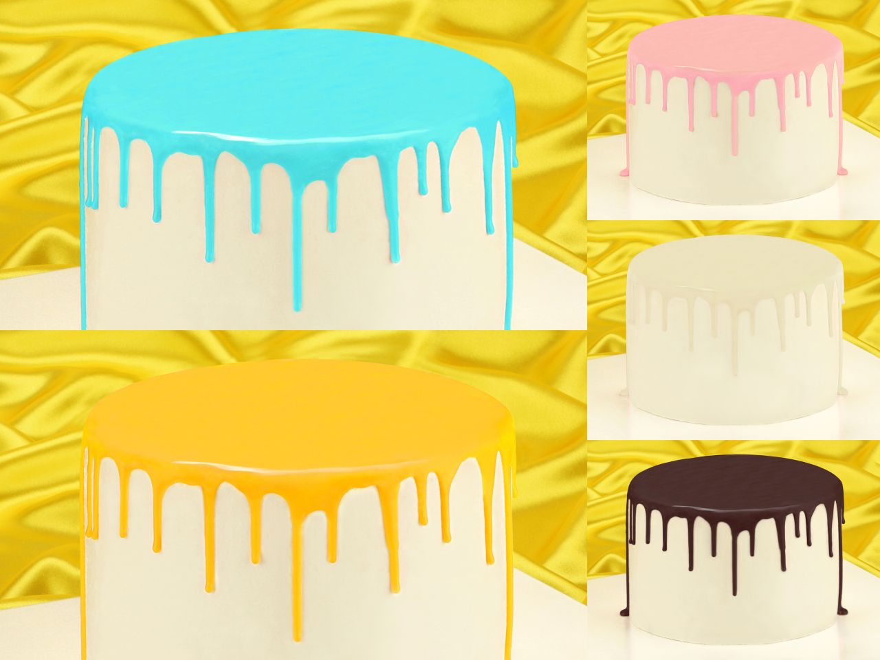 cake drip glasur basic set 5er