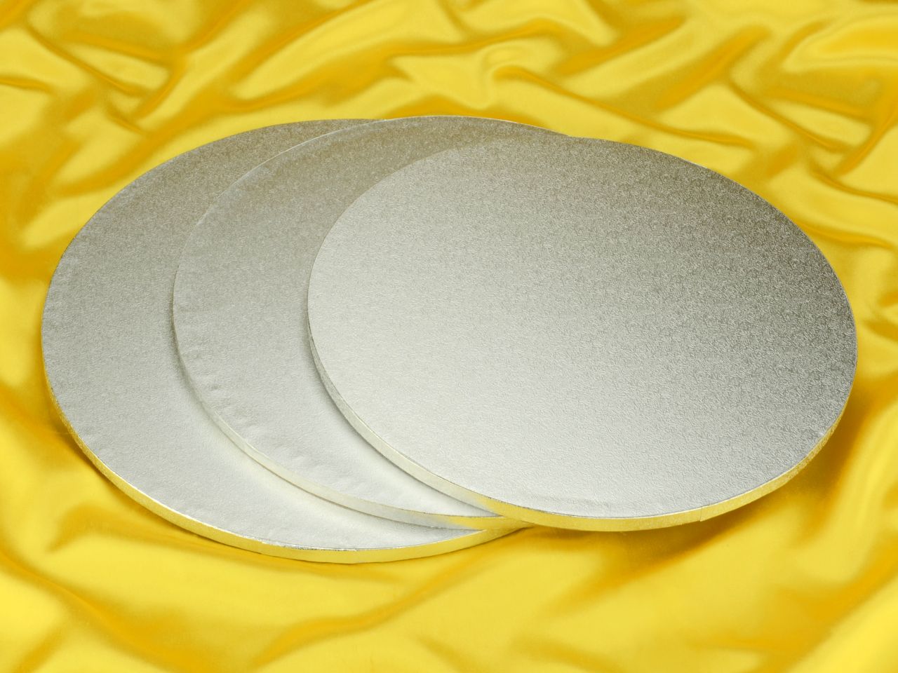 cakeboard rund 33cm silber